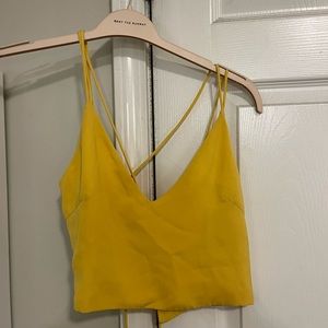 Revolve yellow crop top